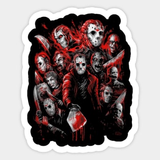 Jason Voorhees (Many faces of) Sticker